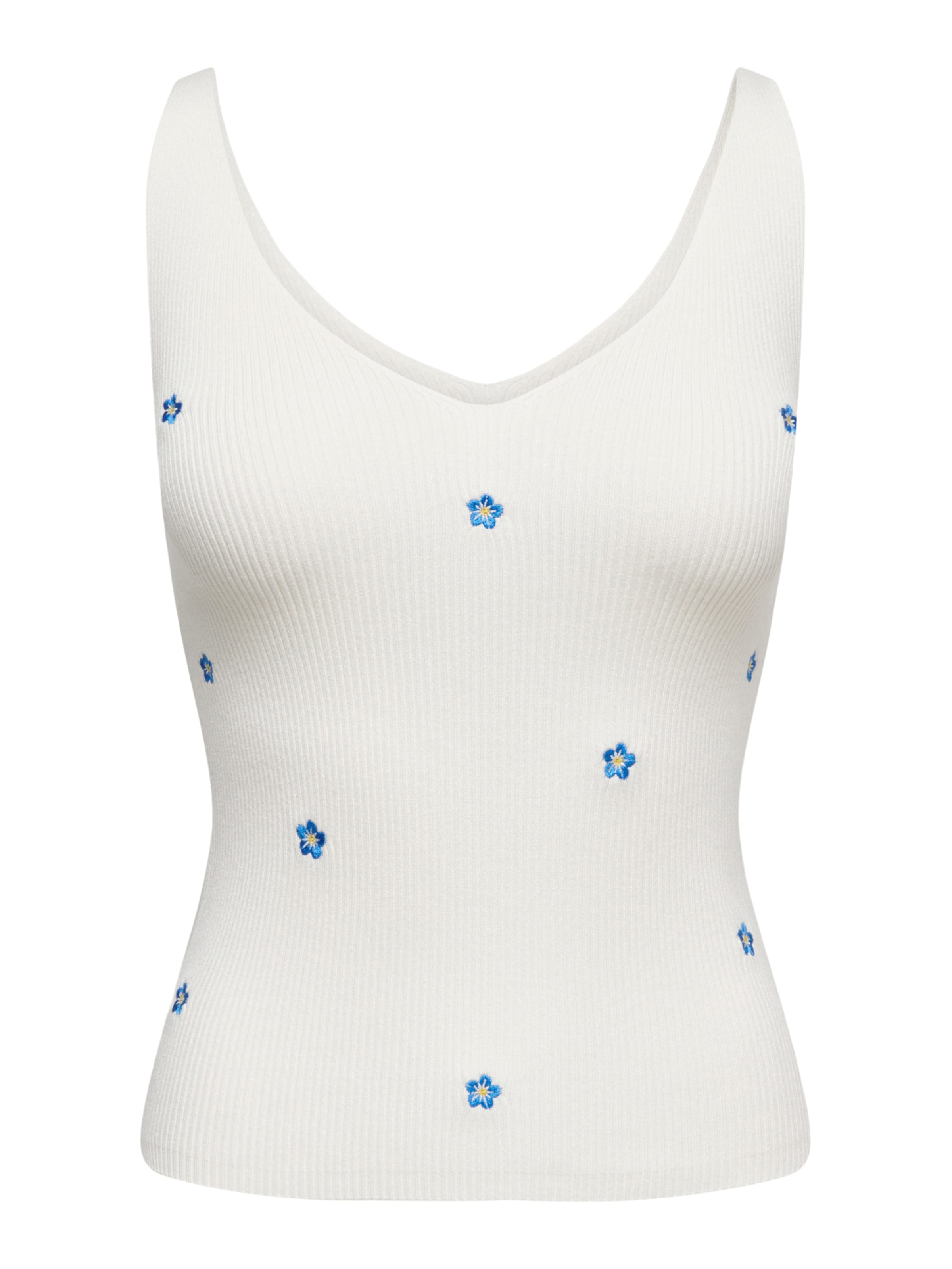 JDY Knitted Top 'JDYNANNA' in White: front