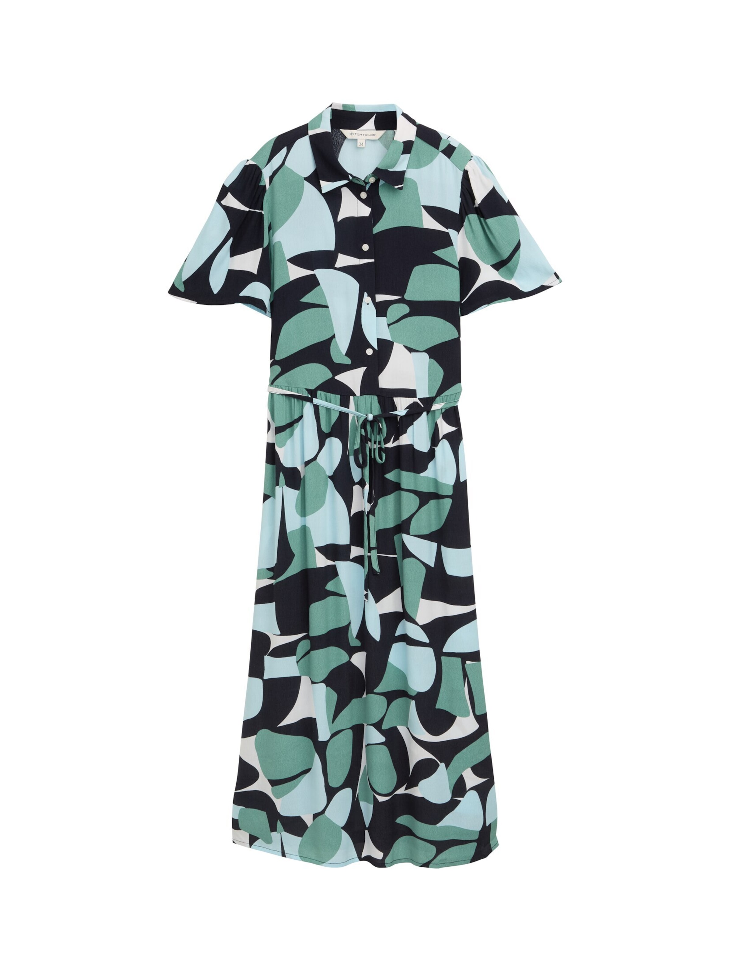 TOM TAILOR Blousejurk in Groen: voorkant