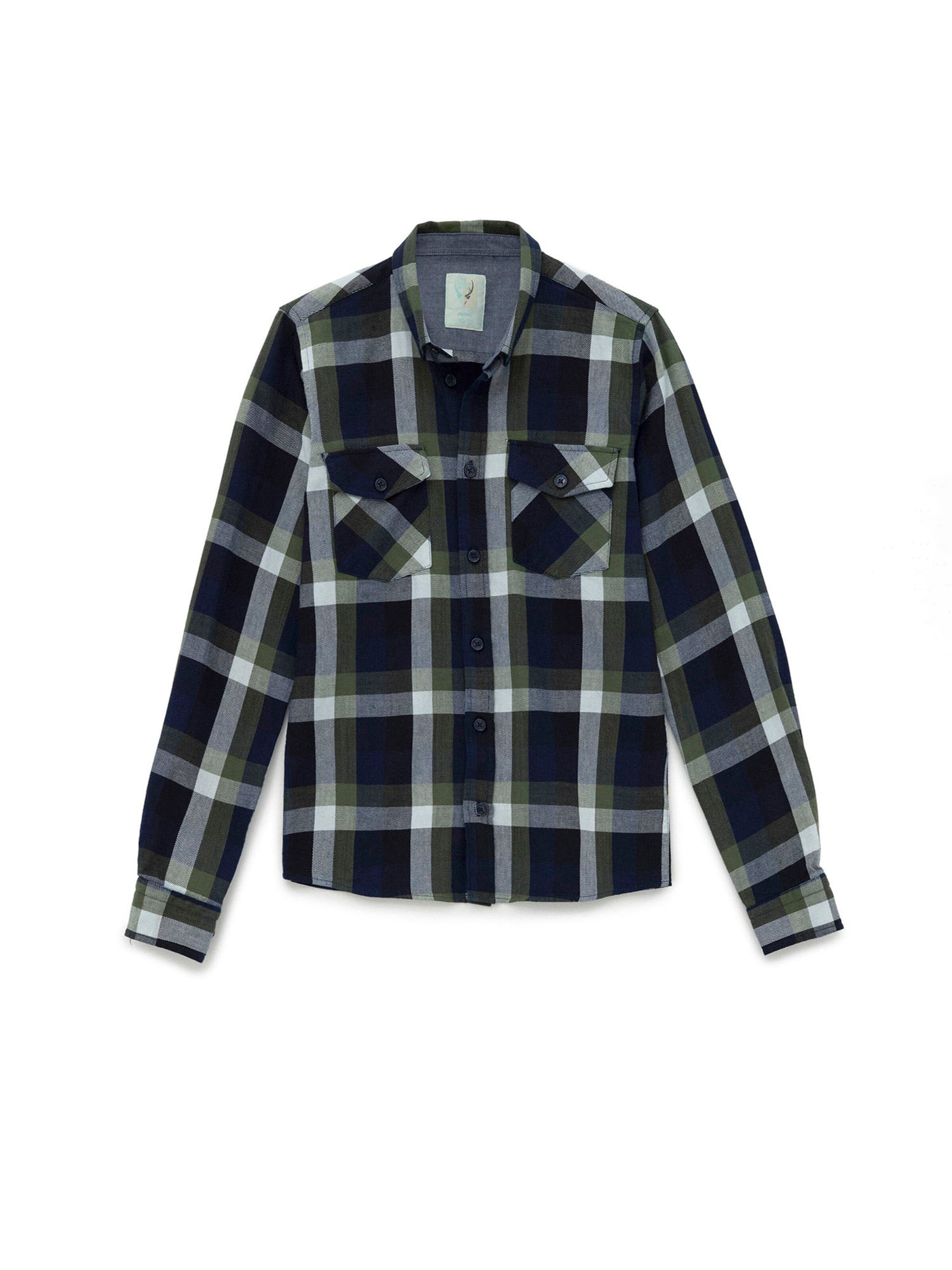 By Diess Collection Rovný strih Košeľa - Modrá: predná strana