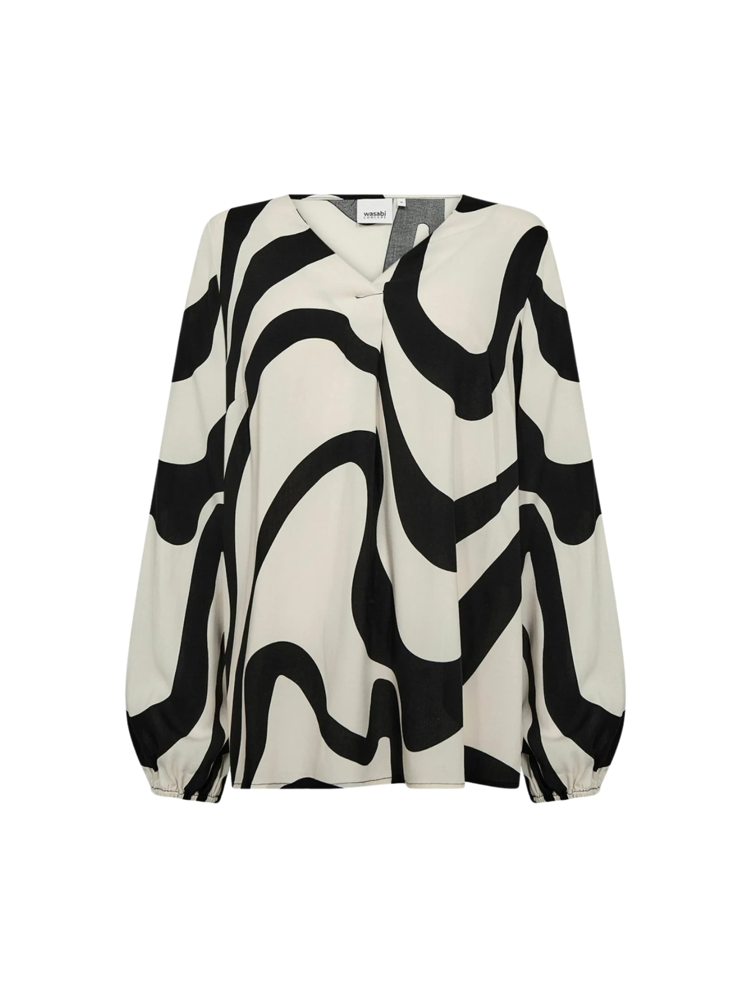 Wasabi Concept Shirt ' WA-CHANITA 1 ' in Zwart: voorkant