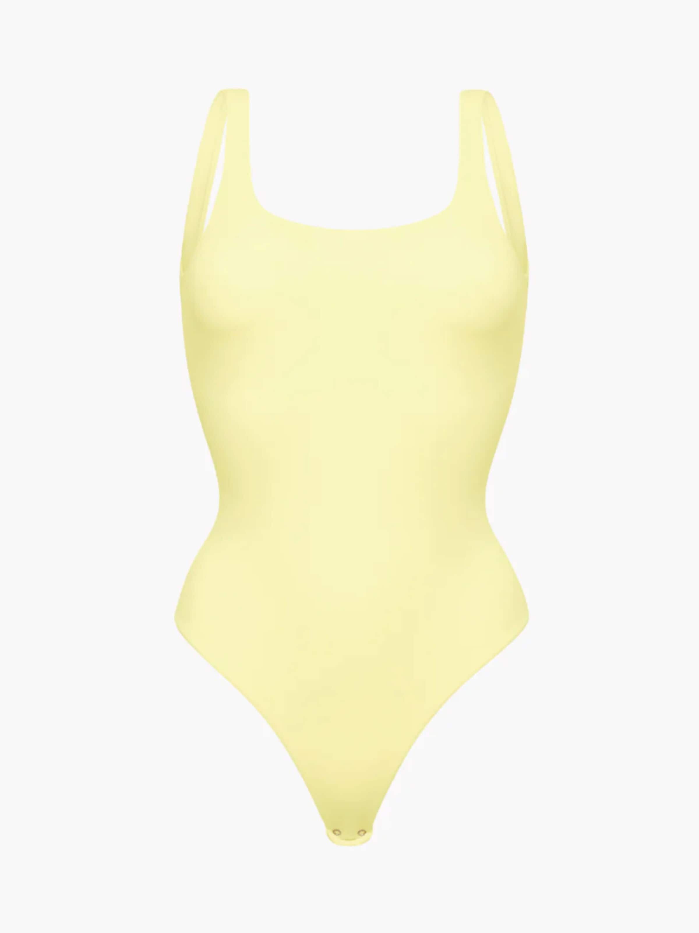 cfab (formerly creamy fabrics) - Body moldeador 'Low Back - Body' en amarillo: frente