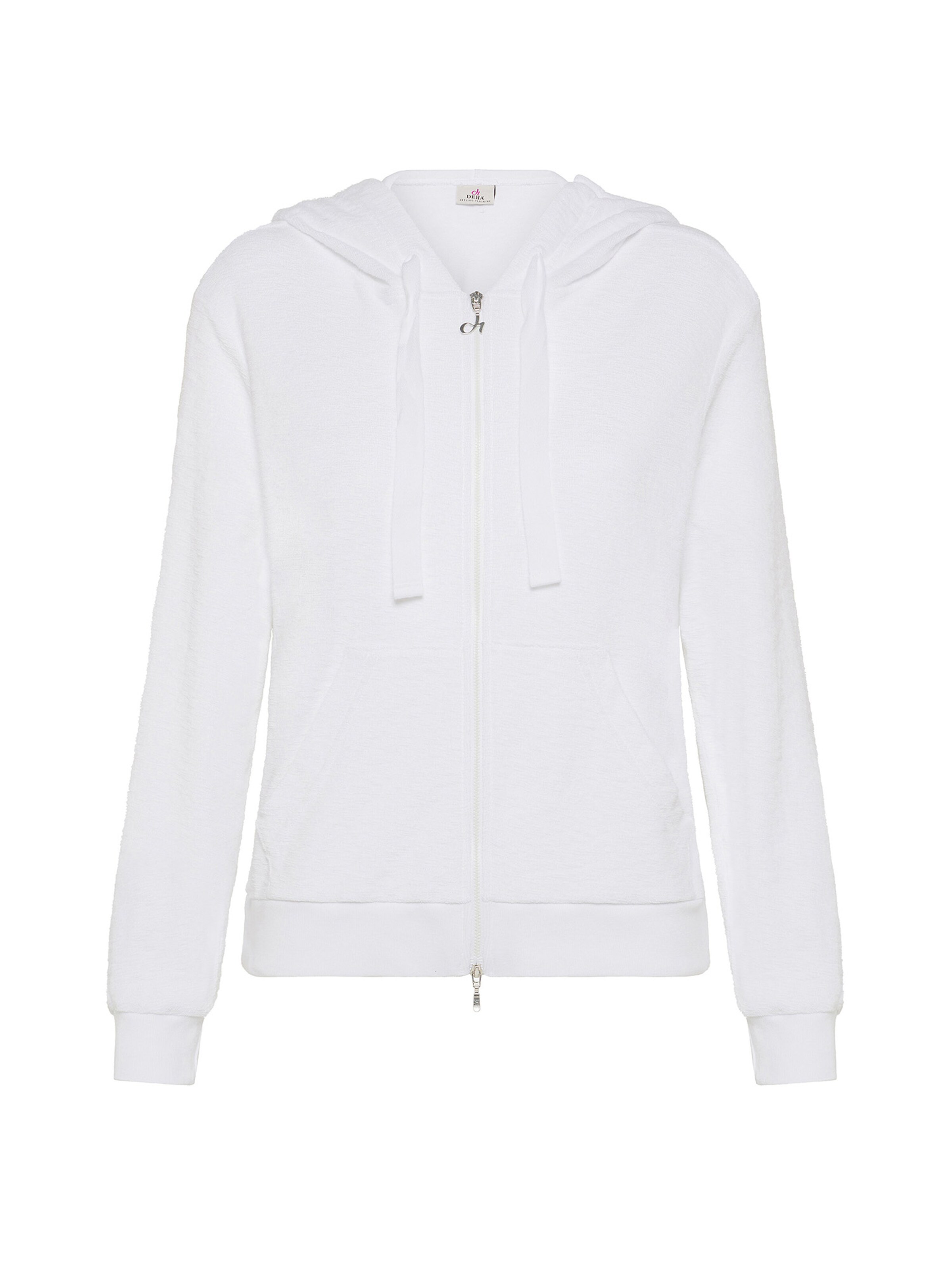 Giacca di felpa sportiva di DEHA in bianco: frontale