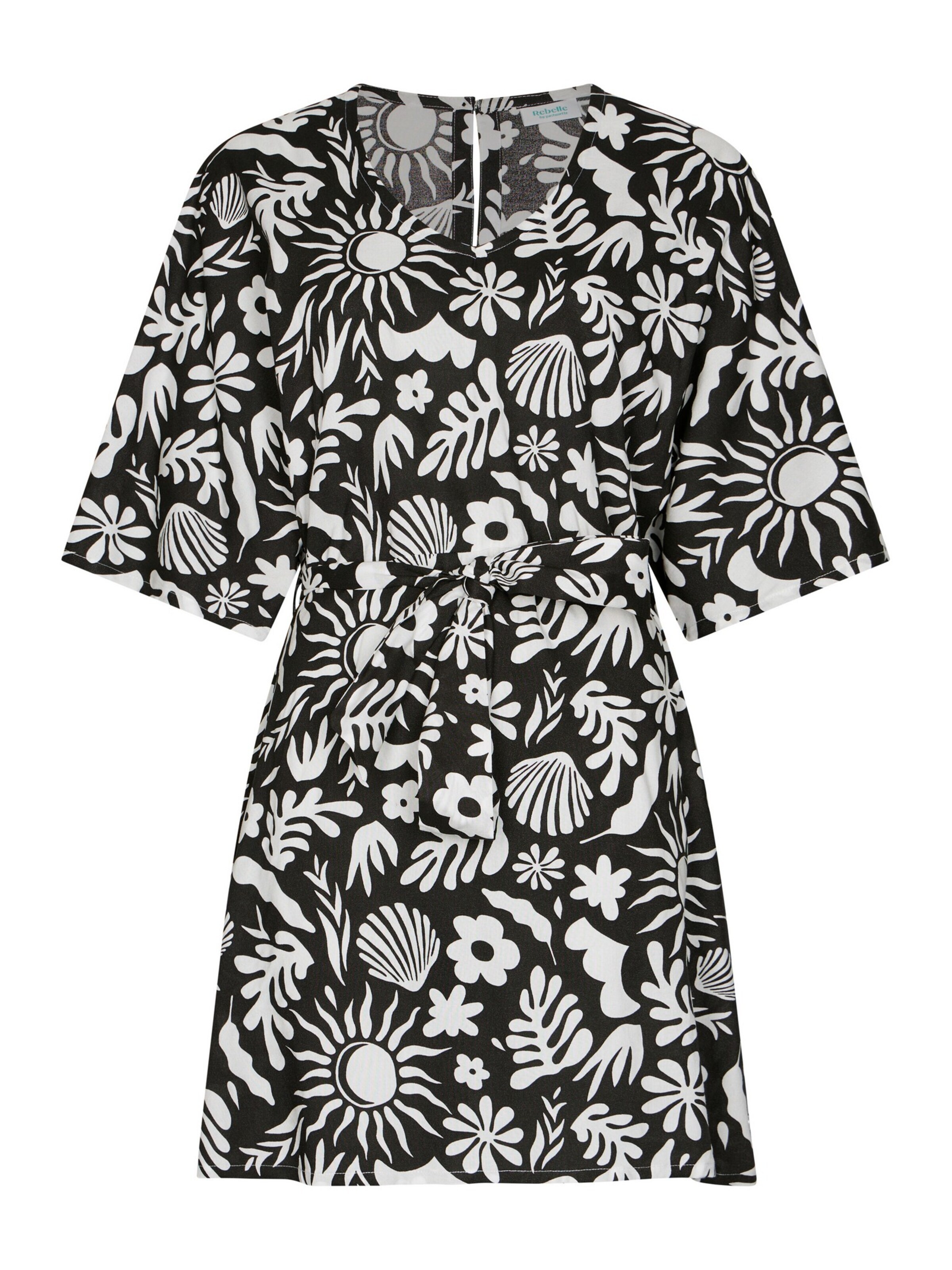 Rebelle Beach Dress in Black: front