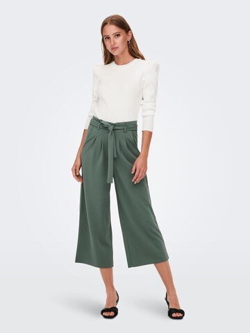 JDY - Pierna ancha Pantalón plisado en verde