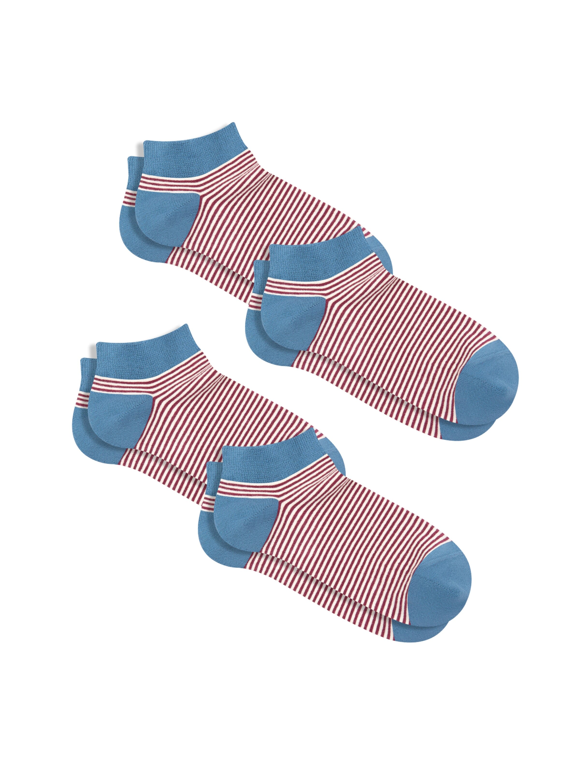 Albero Natur Füßlinge 'Bio-Baumwoll-Sneakersocken Unisex - 4er Pack'‌‌‌‌ in Rot: Vorderseite