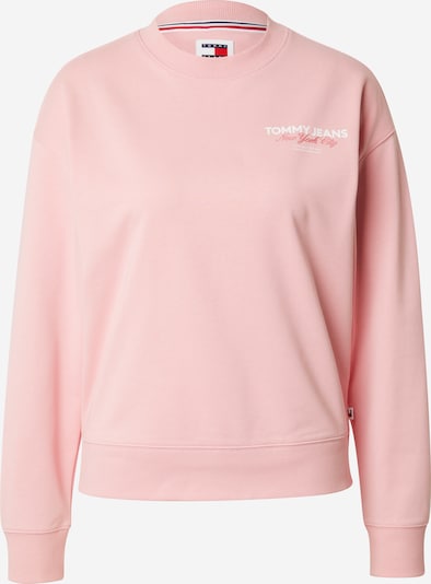 Tommy Jeans Sweatshirt 'ESSENTIAL' i rosa / vit, Produktvy