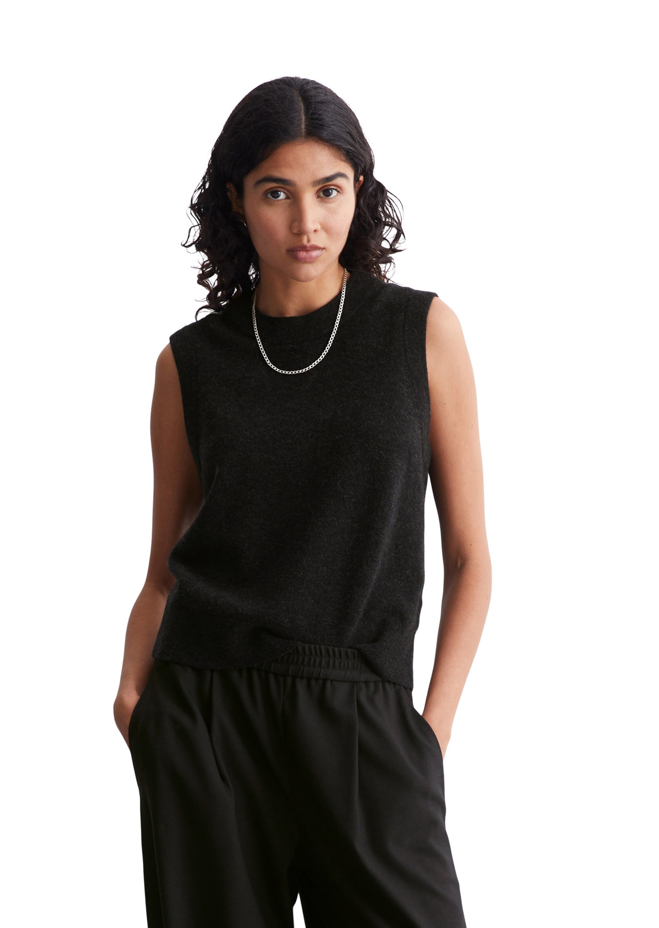 Marc O'Polo DENIM Pullunder in Schwarz: Vorderseite