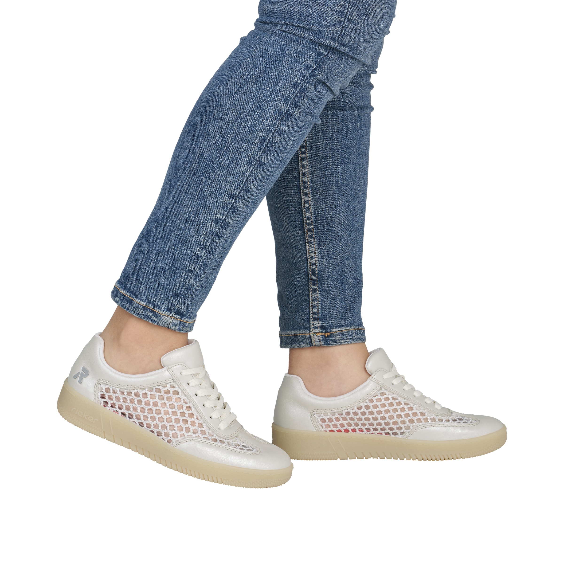 Baskets basses Rieker en blanc