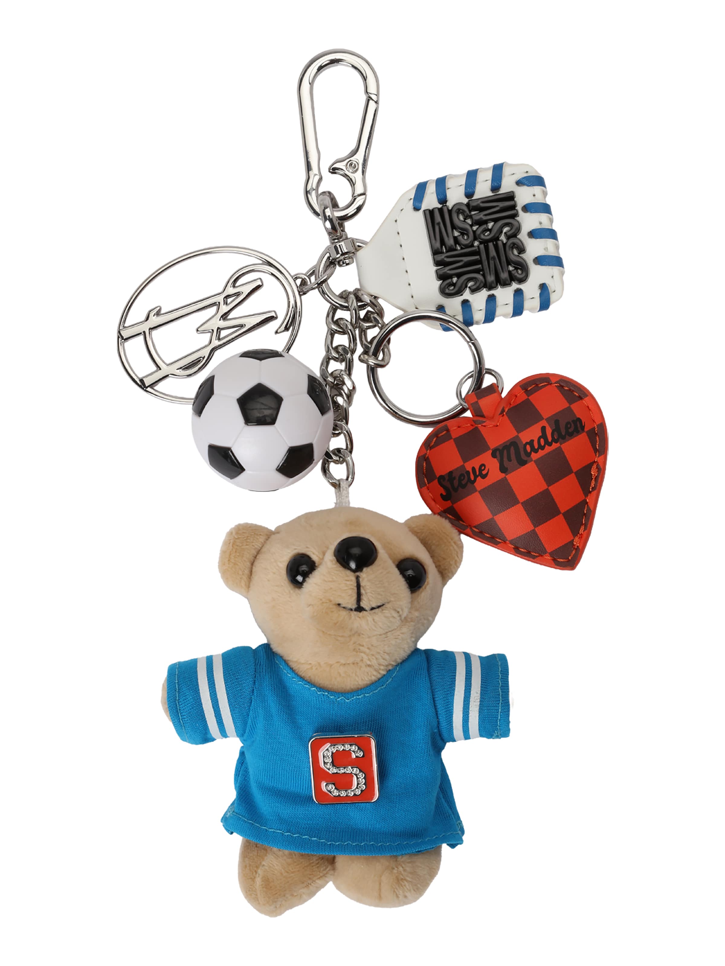 STEVE MADDEN Nyckelring 'D-Goal' i blå: framsida