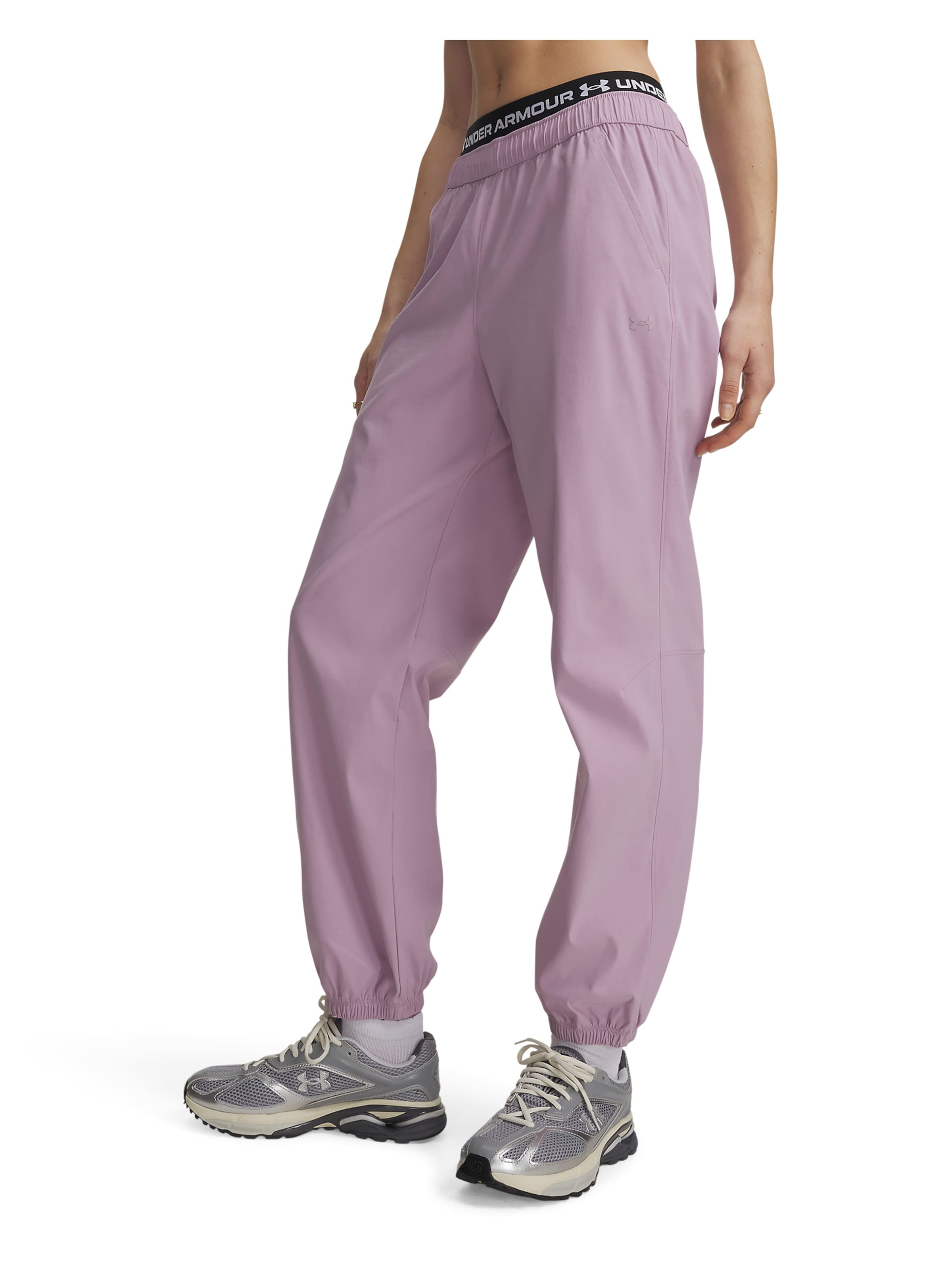UNDER ARMOUR Skinny Sportbroek 'Unstoppable' in Roze: voorkant