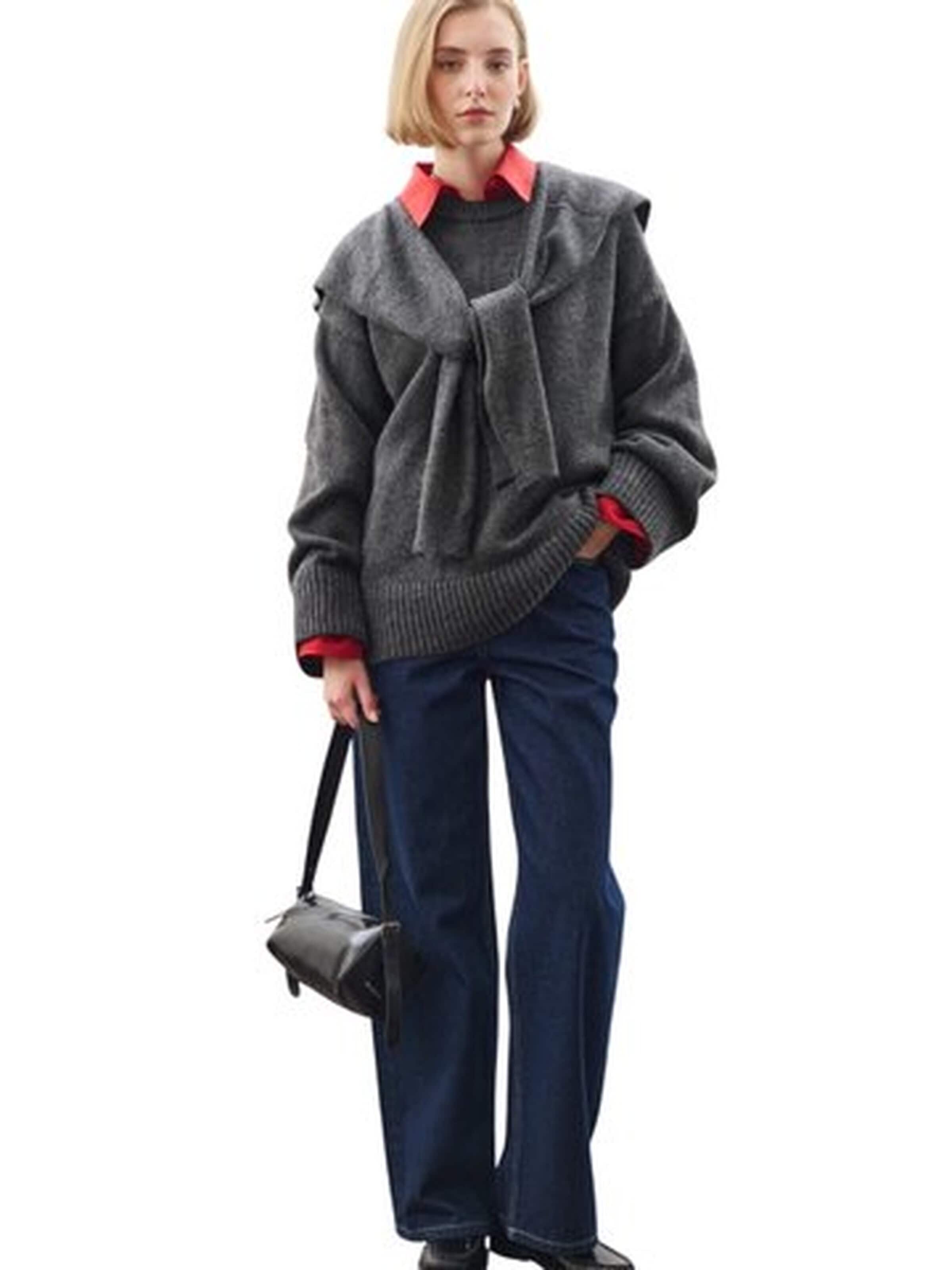 MANUKA Fleecejacke‌‌ in Grau: Vorderseite