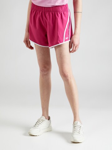 Reebok Regular Спортен панталон в розово: отпред