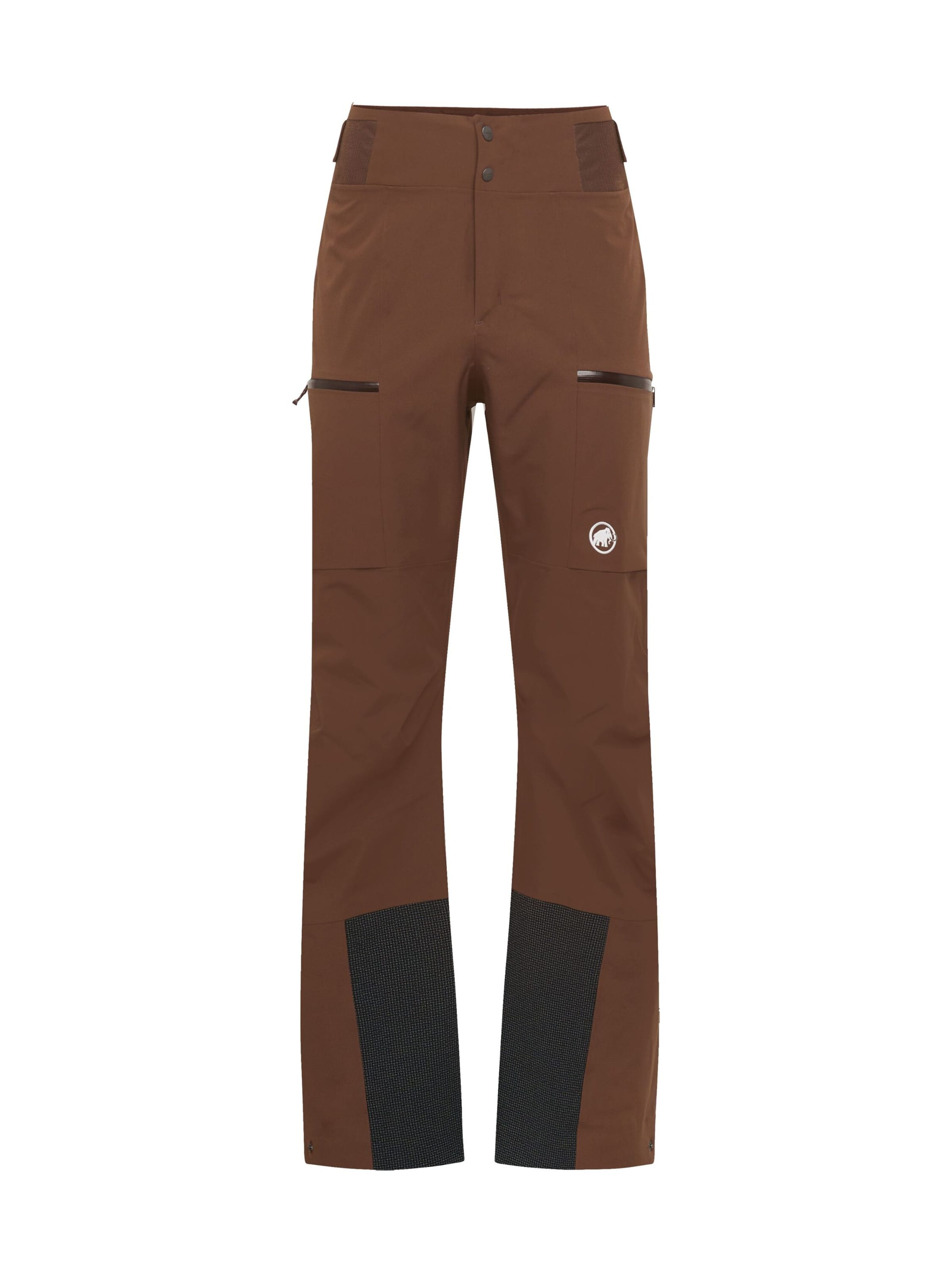 MAMMUT Regular Outdoor Pants in Brown: front