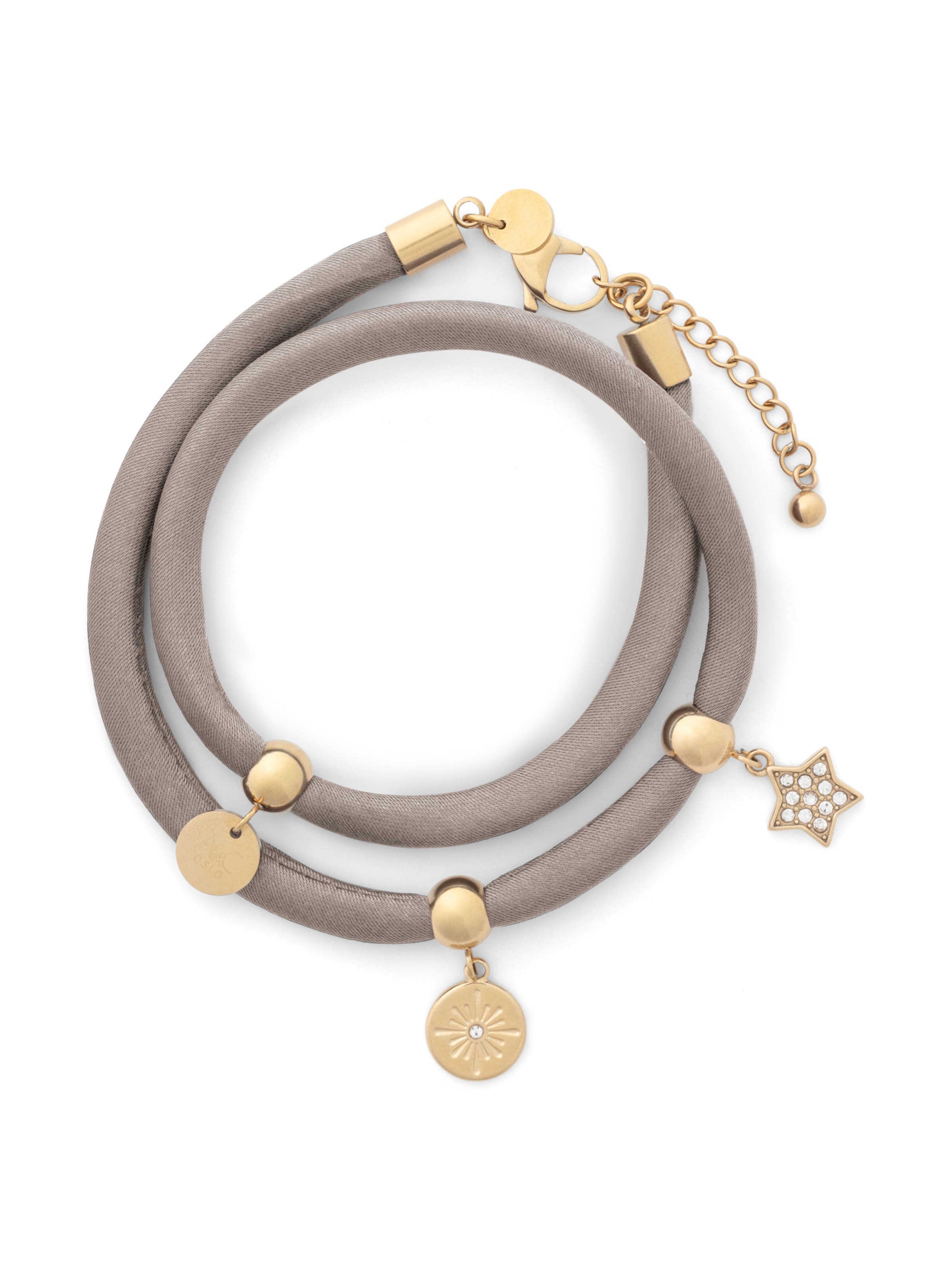 A&C Oslo – Nordic Design Jewellery Bracelet 'Steel - Charms Coll' in Gold: front