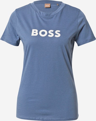 BOSS Orange Shirt 'Elogo' in Blue / White, Item view