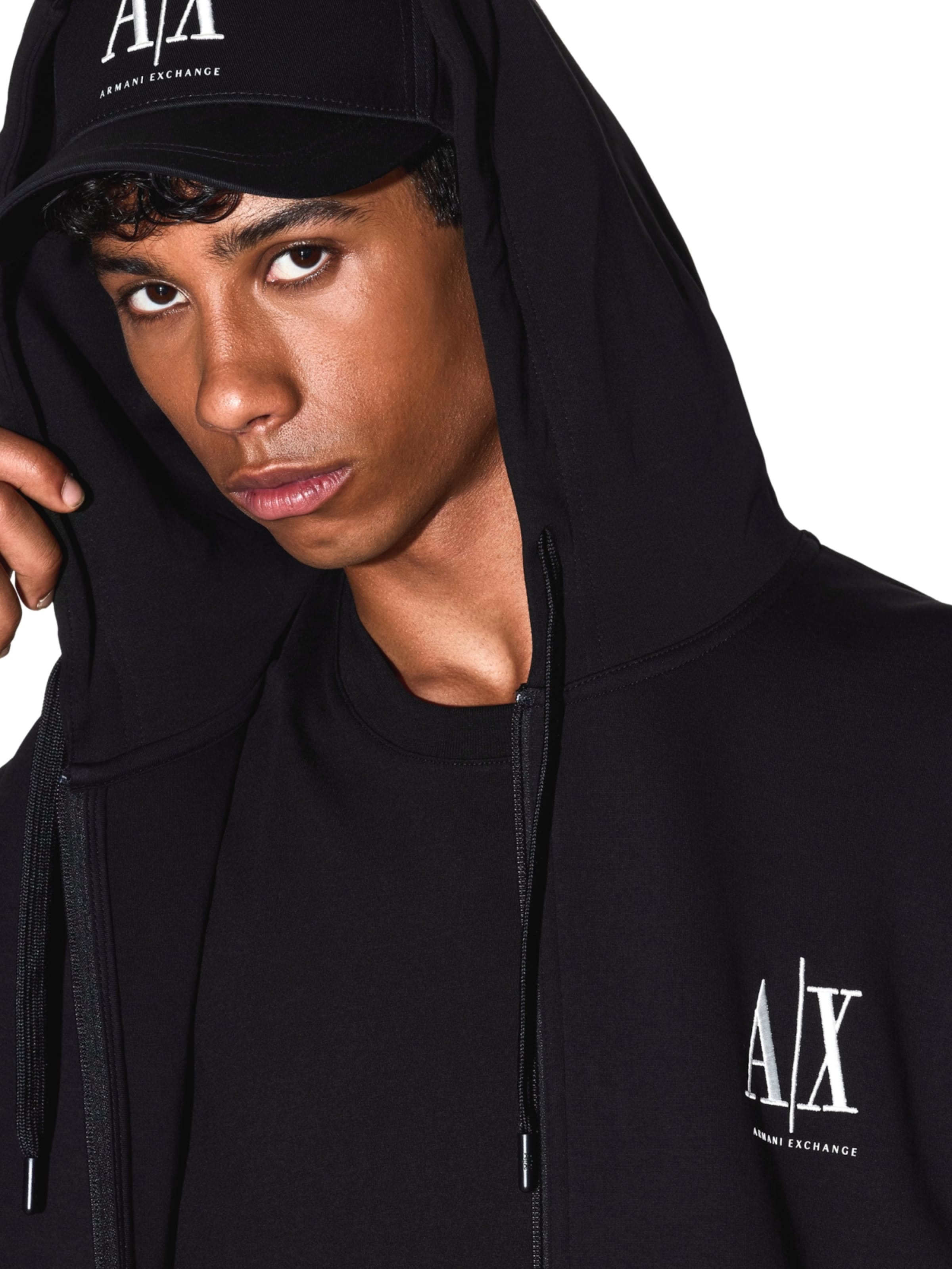 ARMANI EXCHANGE Sweatjacke in Schwarz