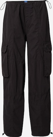 HUGO Loosefit Gargohousut 'Hafison-1-D' värissä musta: etupuoli