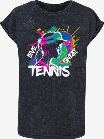 Merchcode Shirt 'Tennis Love, Sweat' in Black: front