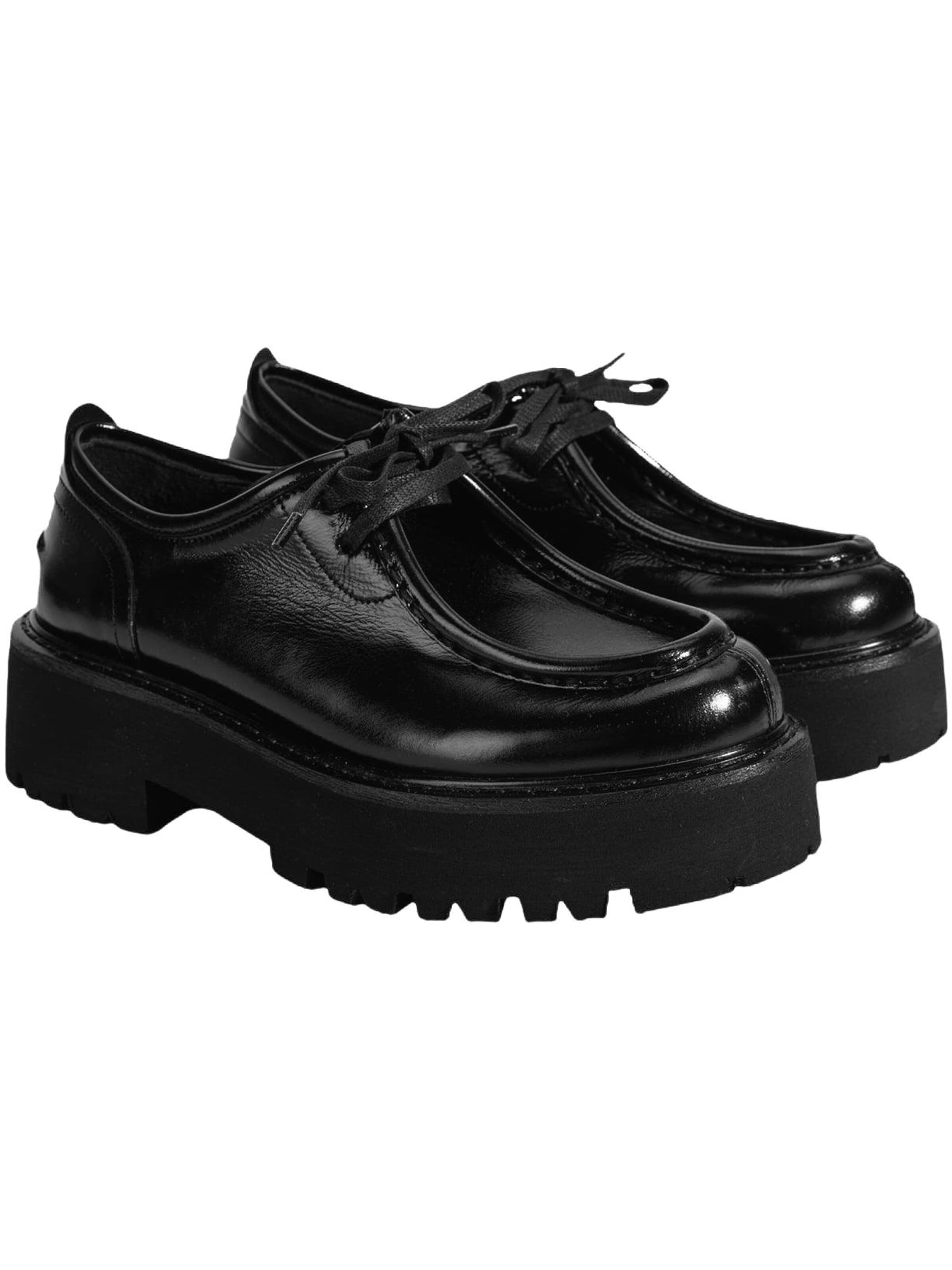 Chaussure à lacets Desa en noir : devant