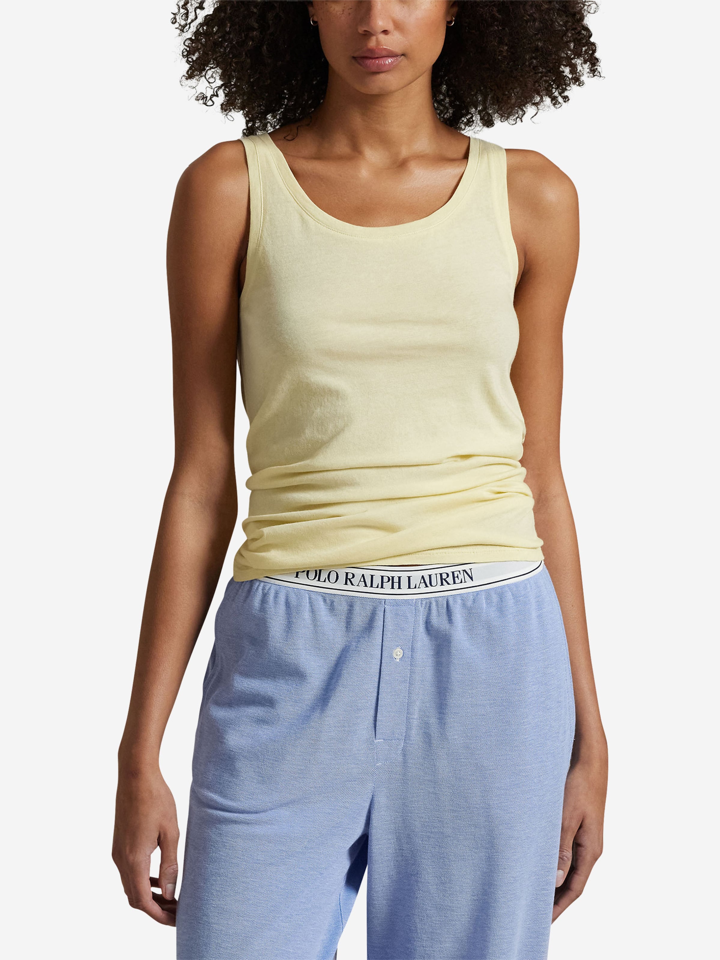 Polo Ralph Lauren Top ' Whisper Weight Cotton ' in Yellow: front