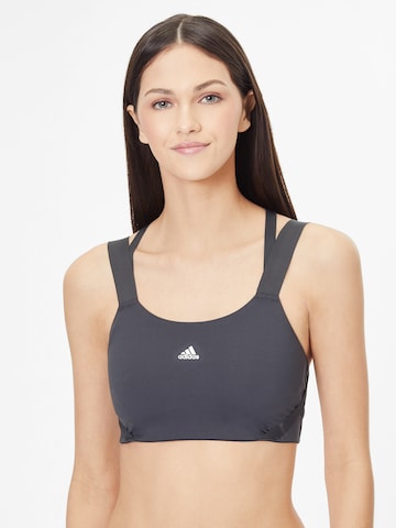 ADIDAS SPORTSWEAR - Bustier Sujetador deportivo en gris: frente