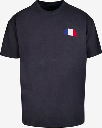 T-Shirt 'France Frankreich Flagge Fahne' F4NT4STIC en bleu : devant