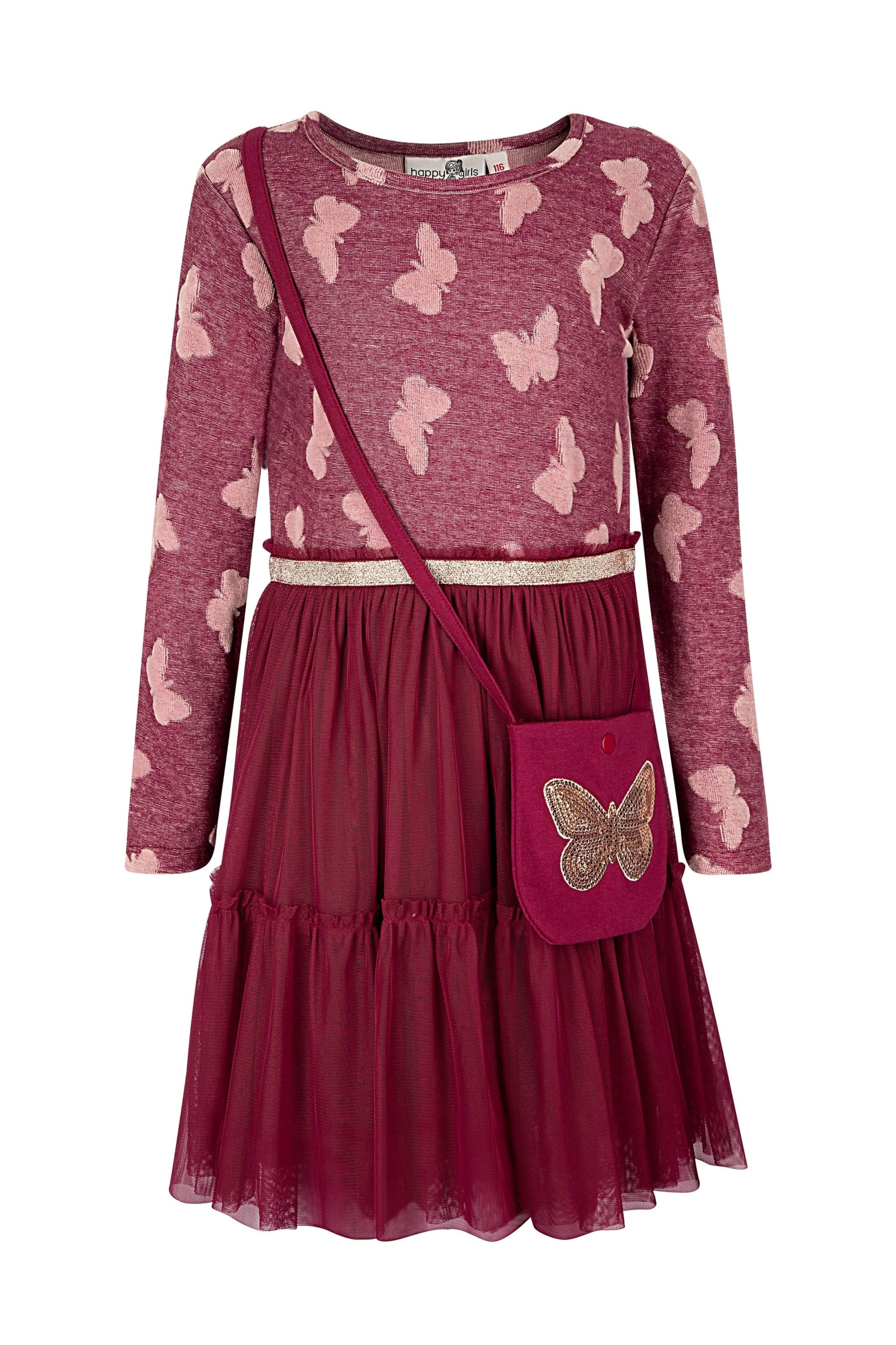 happy girls Φόρεμα σε κόκκινο: μπροστά