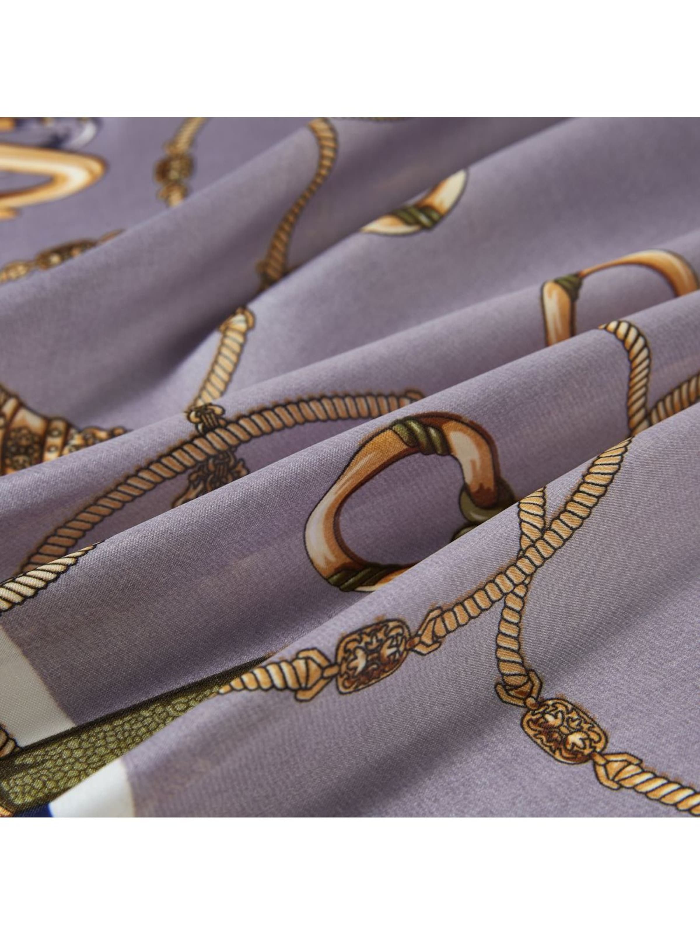 Sciarpa 'Petit carré de Soie Multirings Cléo' di alberto cabale in blu