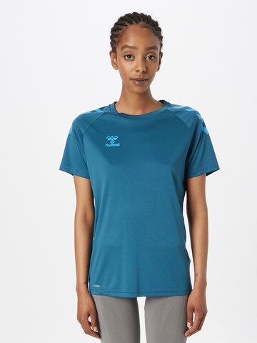 T-shirt fonctionnel Hummel en bleu : devant