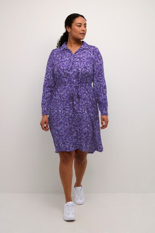 KAFFE CURVE Shirt Dress ' KCfina ' in Purple