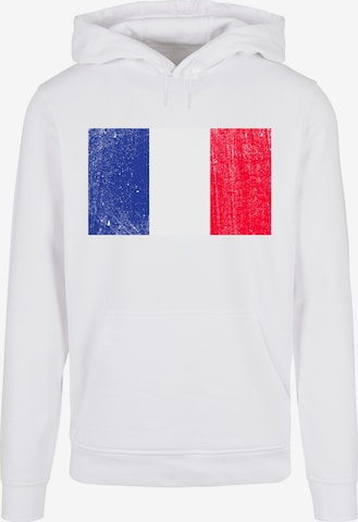 F4NT4STIC Sweatshirt 'France Frankreich Flagge distressed' in White: front