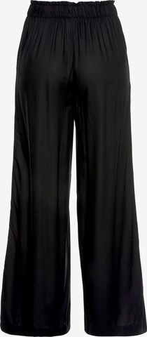 LASCANA Wide leg Broek in Zwart