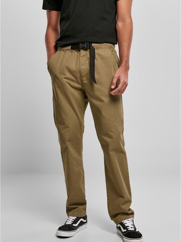 Urban Classics Tapered Chino nadrág - zöld: elől