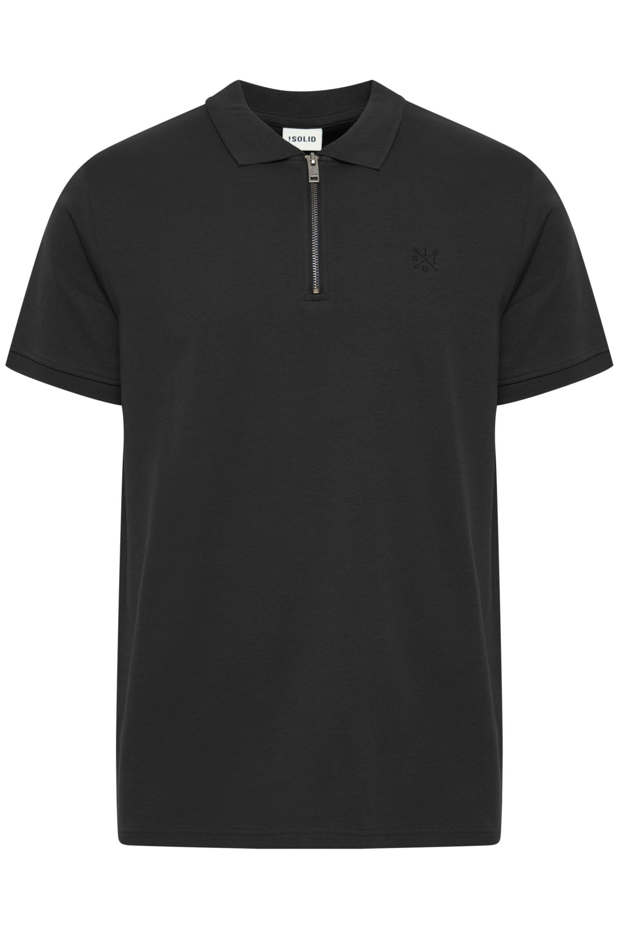 !Solid Shirt 'Dzakir' in Schwarz: Vorderseite