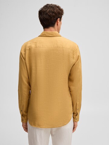 STRELLSON Regular fit Button Up Shirt 'Ceasar' in Yellow