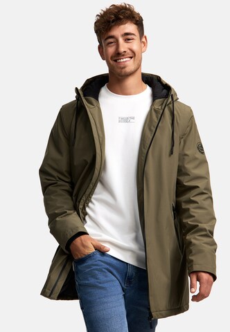 INDICODE JEANS Winterjas 'INEmilio' in Groen: voorkant