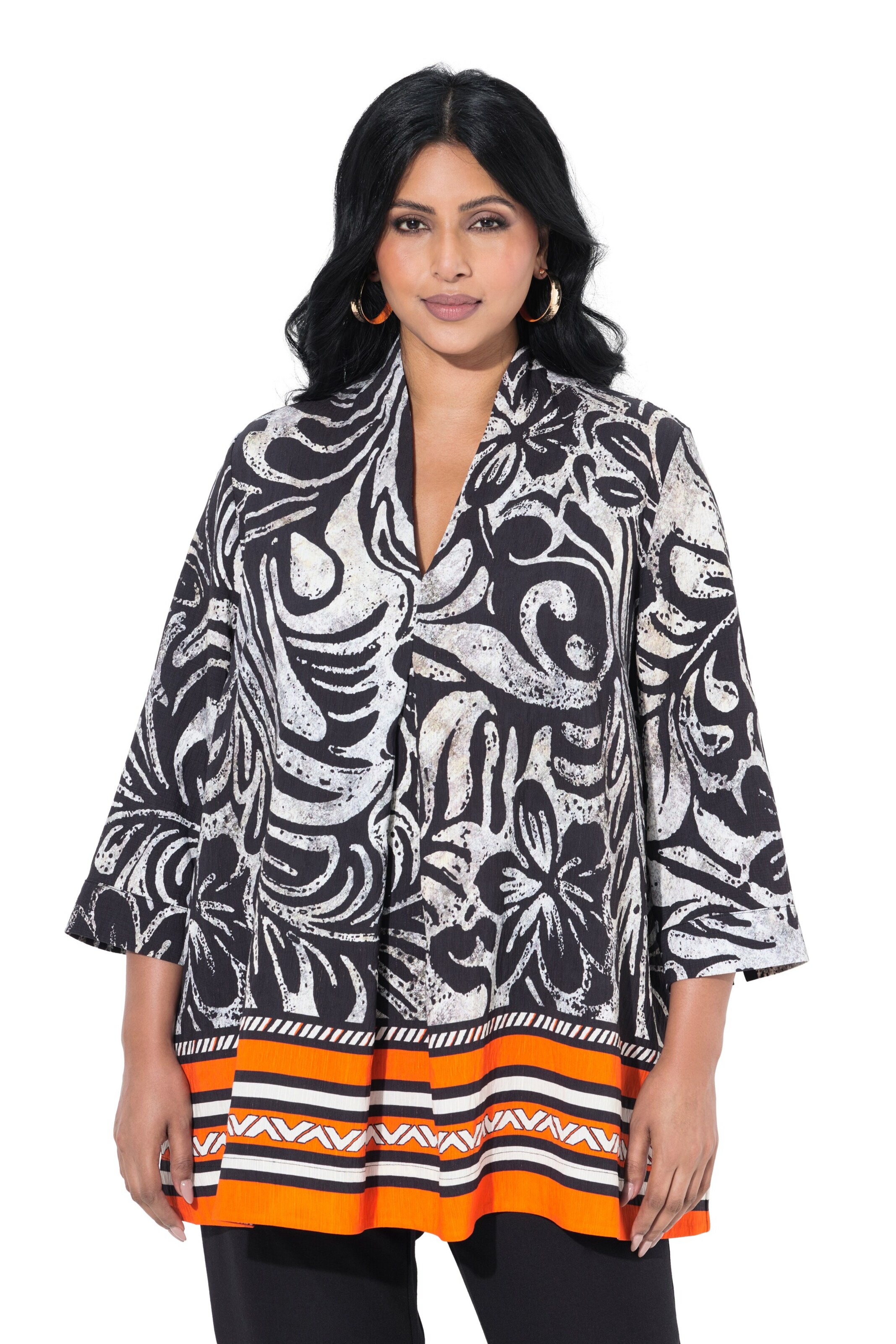 Ulla Popken Tunika in Schwarz: Vorderseite