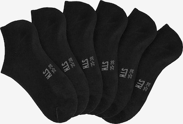 H.I.S - Calcetines deportivos en negro: frente