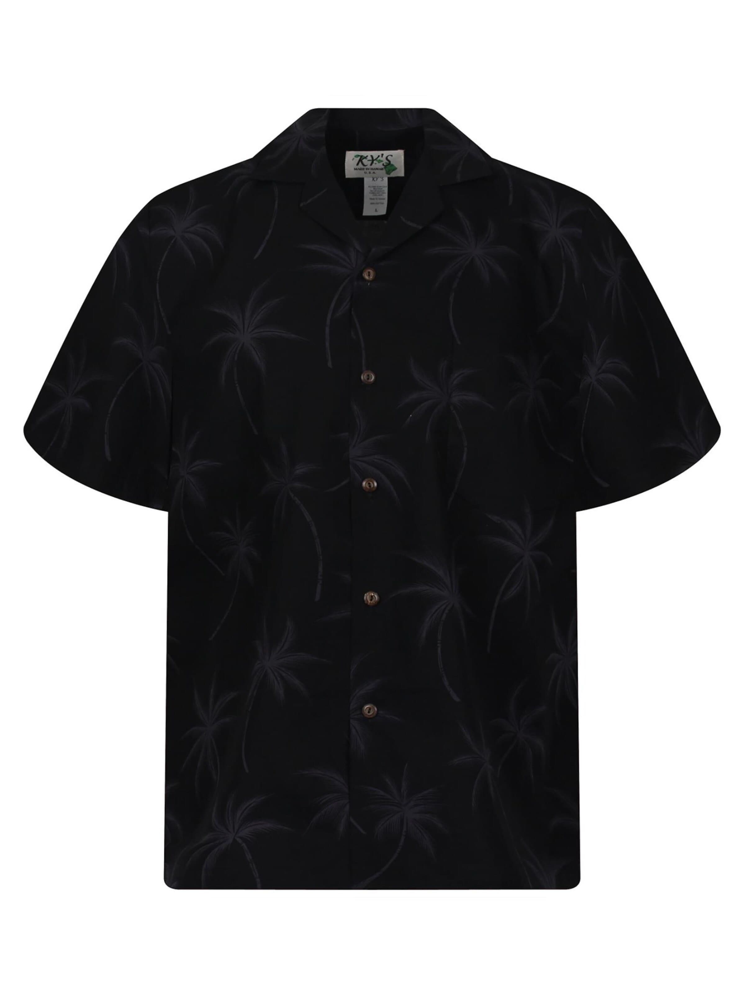 Chemise 'Palmshadow' KY's en noir : devant