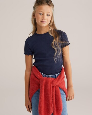 WE Fashion Tričko – modrá: přední strana