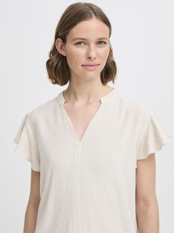 Chemisier ' BYFILINEN ' b.young en beige