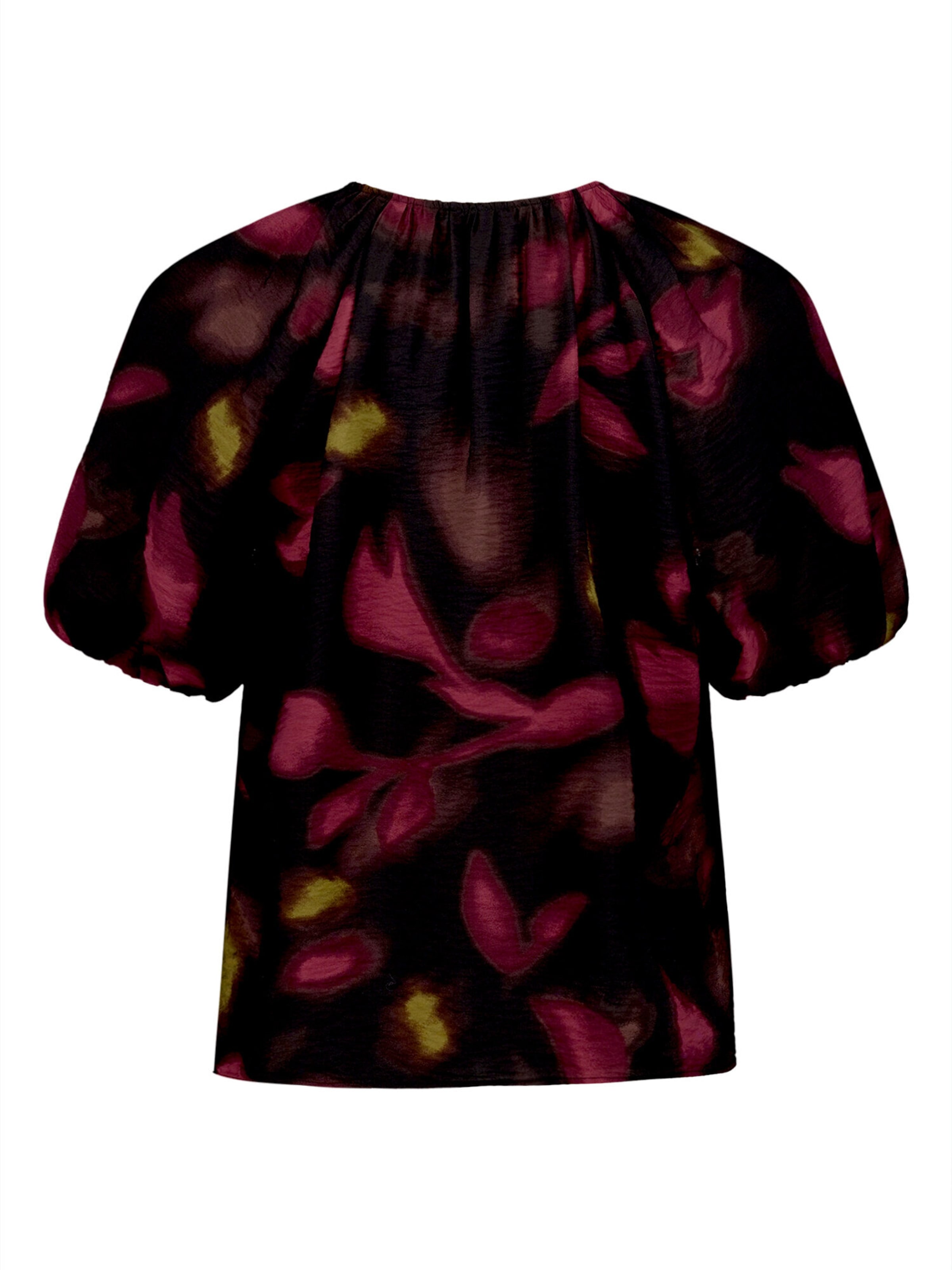 zero Casual-Bluse mit Blumenprint in Schwarz