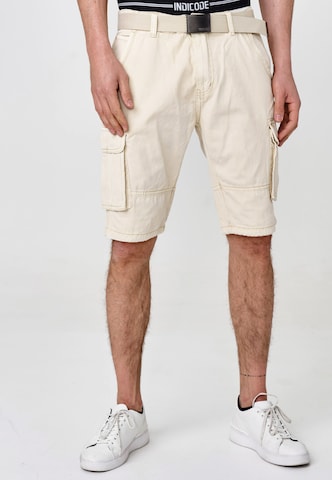 INDICODE JEANS Regular Cargo Shorts 'Blixt' in Beige: predná strana