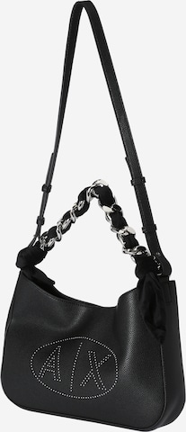 ARMANI EXCHANGE - Mala de ombro em preto: frente