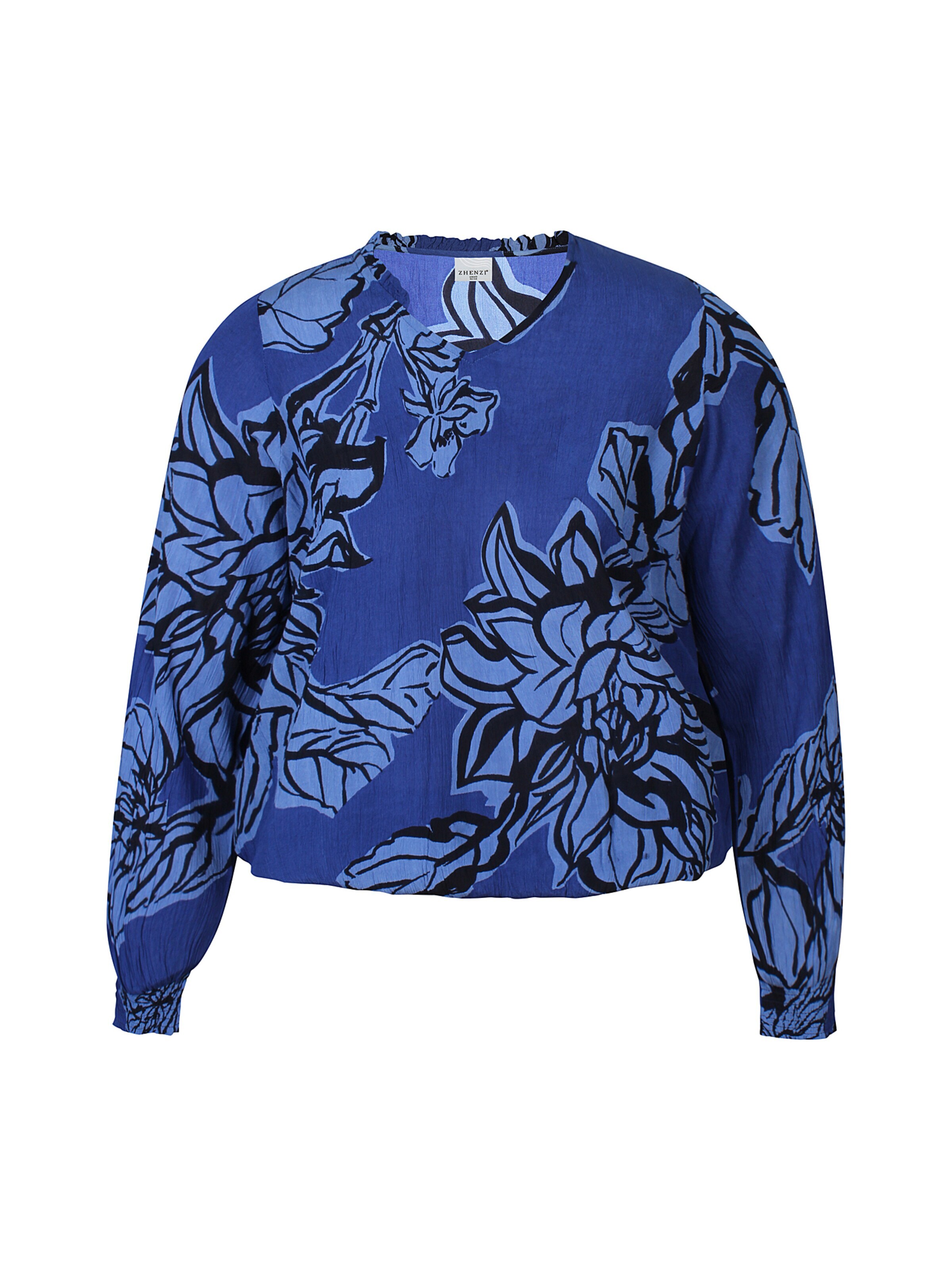 Zhenzi Blouse 'Kesha 1457' in Blauw: voorkant