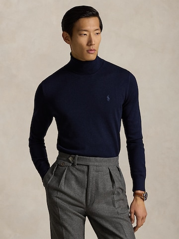 Pulover de la Polo Ralph Lauren pe albastru: față