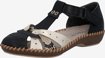 Rieker - Sandalias en negro: frente