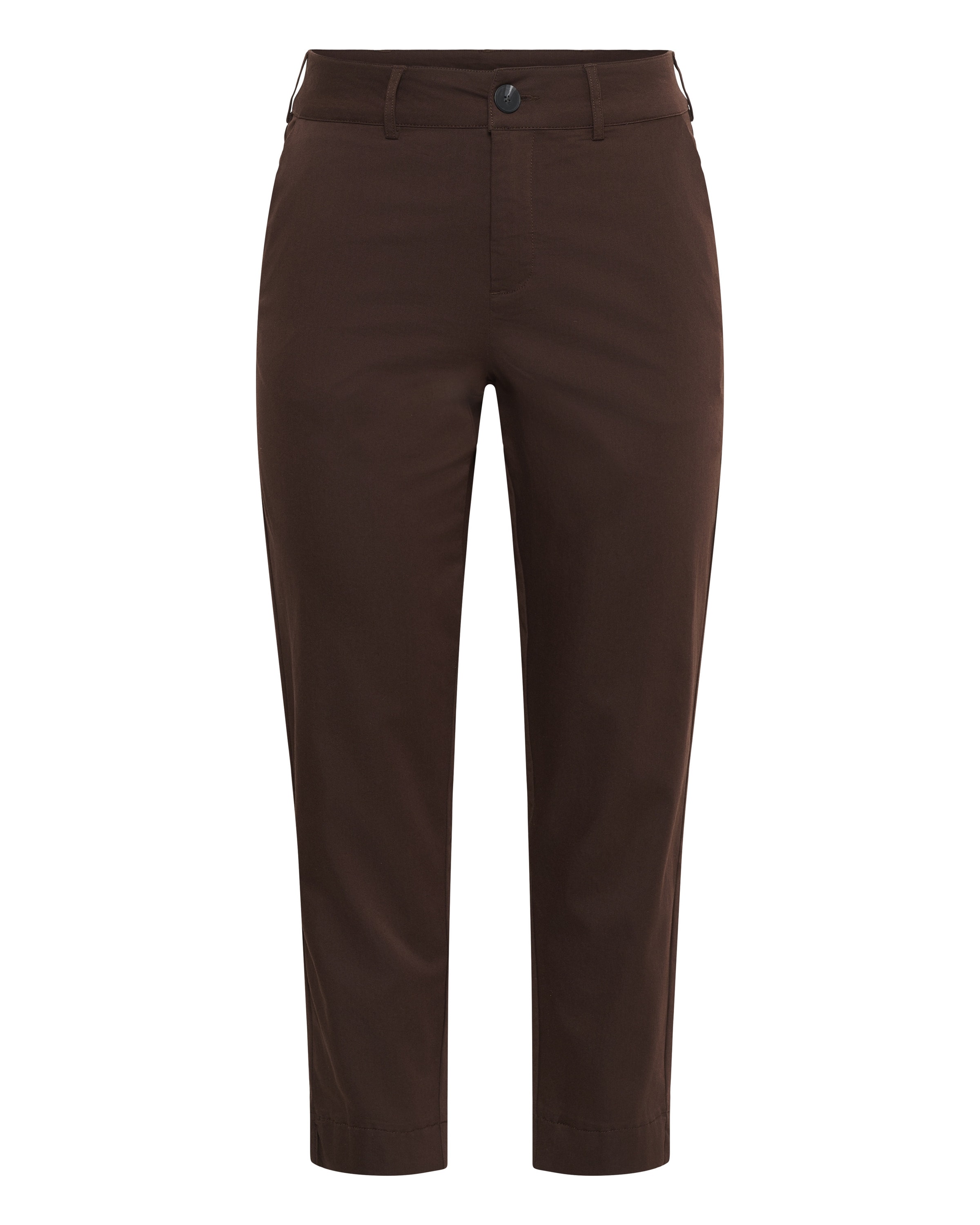 KAFFE CURVE Slimfit Chino nadrág 'KCleana' - barna: elől