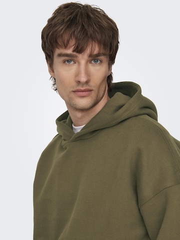 Coupe slim Sweat-shirt 'DAN' Only & Sons en marron