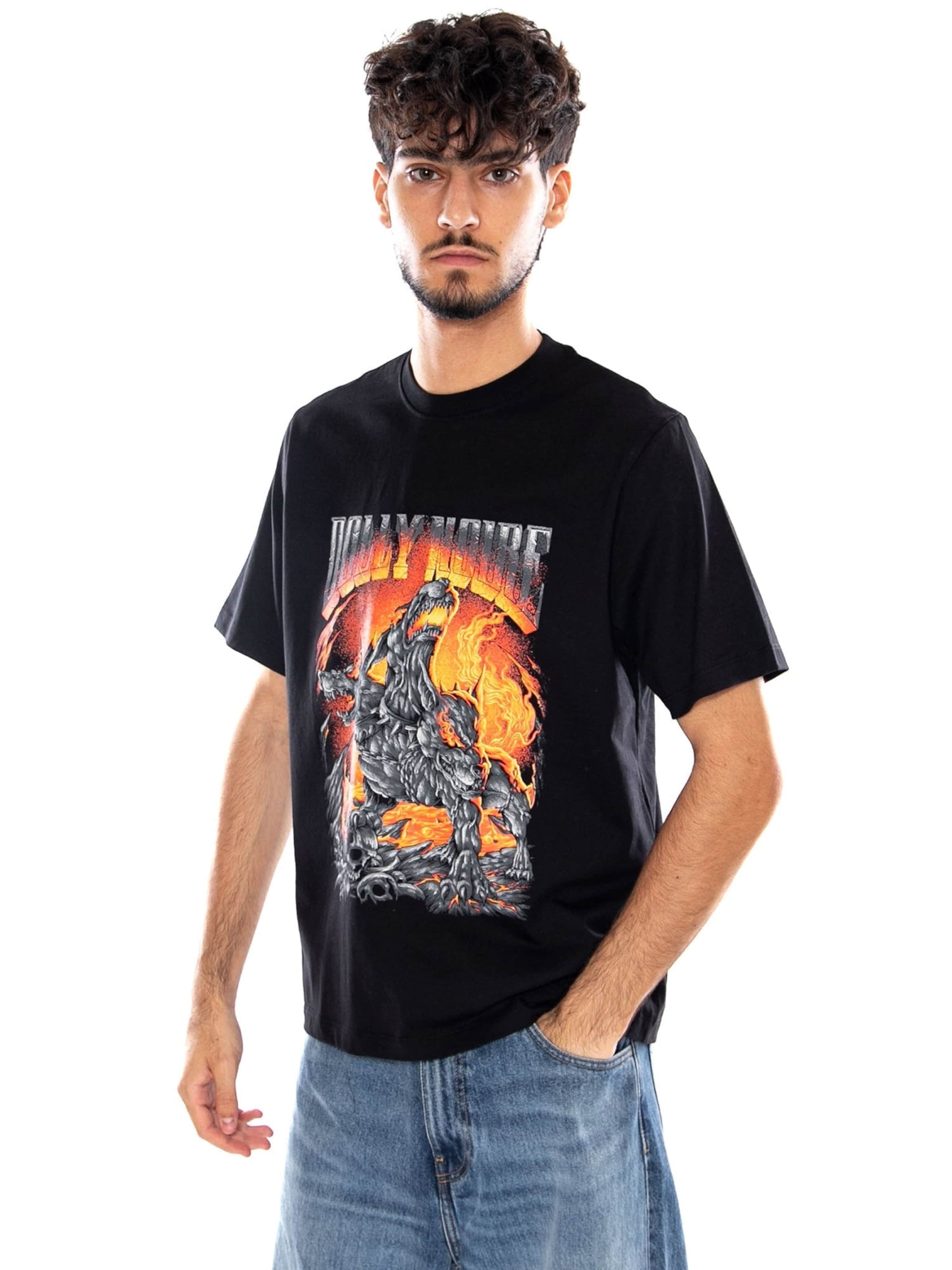 Maglietta 'CERBERUS TEE BLACK' di DOLLY NOIRE in nero: frontale